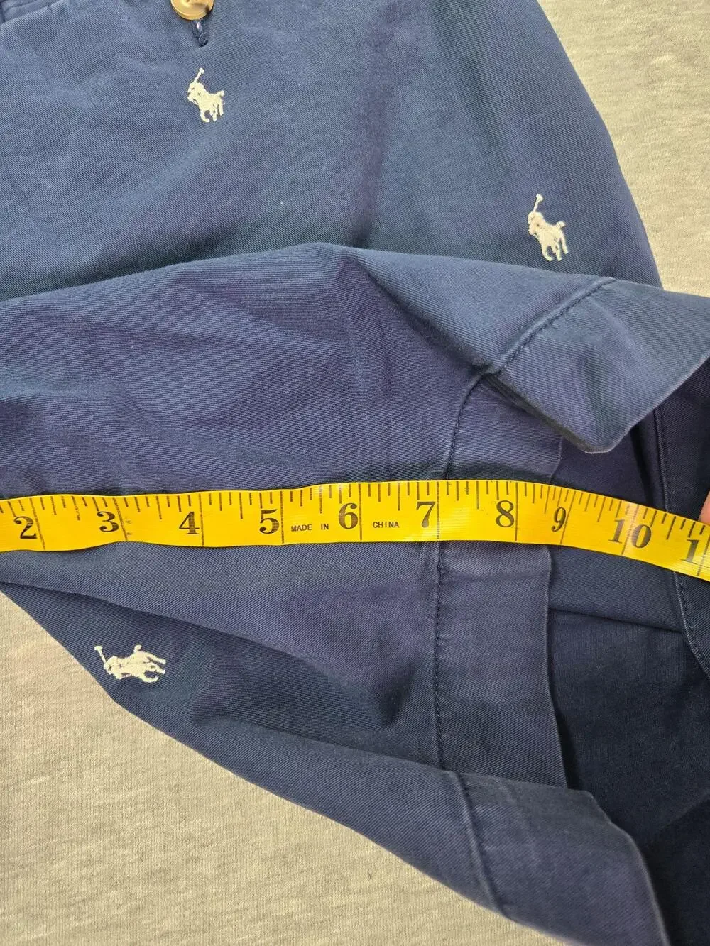 Polo Ralph Lauren Shorts Mens 33 Blue Chino Stretch Pony Embroidered Summer
